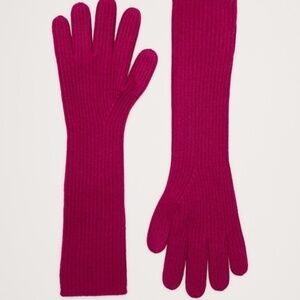 New Banana Republic Cashmere Long Gloves in Berry